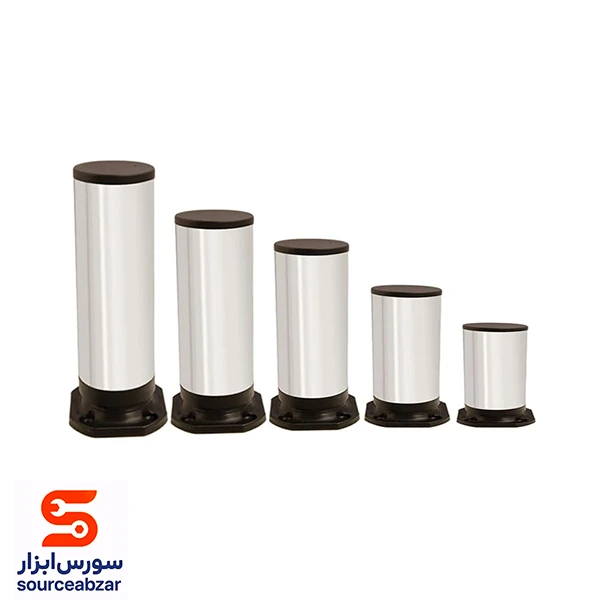 بسته 192 عددی پایه کابینت آلومینیوم خش دار ری صنعت سایز 6