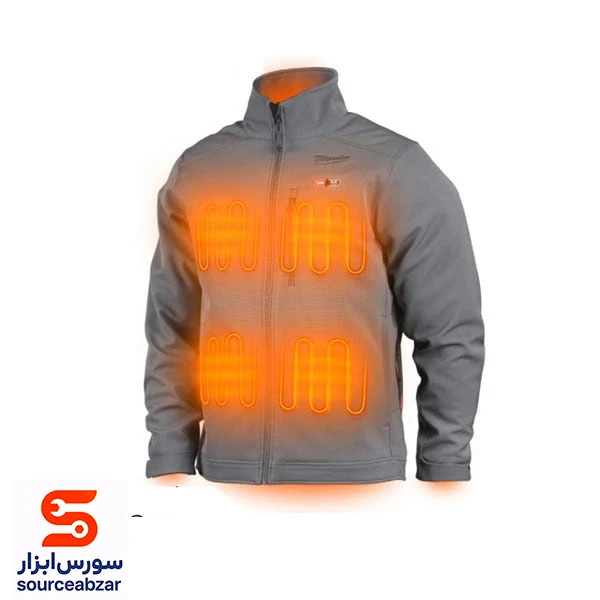 کاپشن هیتردار شارژی میلواکی سایز XL مدل M12HJGREY5-0 بدون باتری