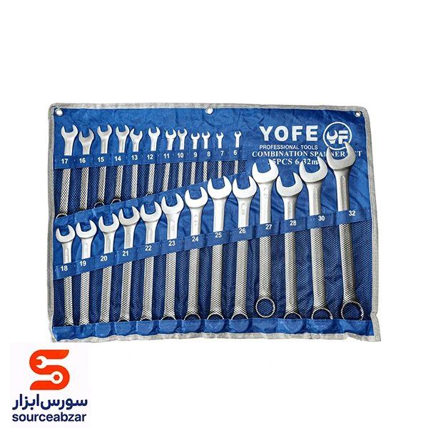 ست 25 عددی آچار یک سر رینگی یوف مدل YOFE-25