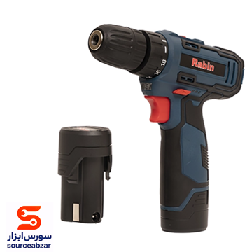 دریل شارژی 12 ولت 20 نیوتن 1 باتری خشابی رابین مدل R8612S