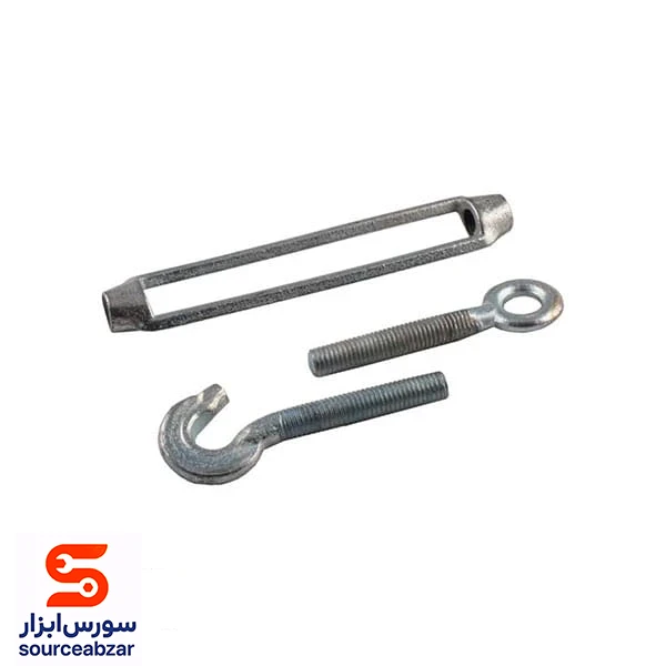 مهارکش یک سر حلقه یک سر قلاب گالوانیزه سایز 6