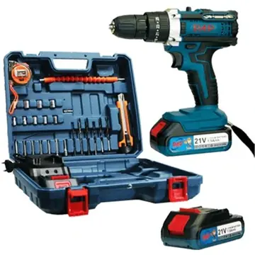 دریل شارژی 21 ولت لیتیوم چکشی دو باطری پی ای پی مدل PAP CID-2126