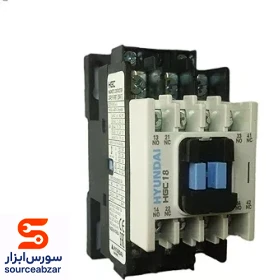 کنتاکتور هیوندای مدل HGC18B ظرفیت 18 آمپر توان 7.5 کیلووات بوبین 220 ولت
