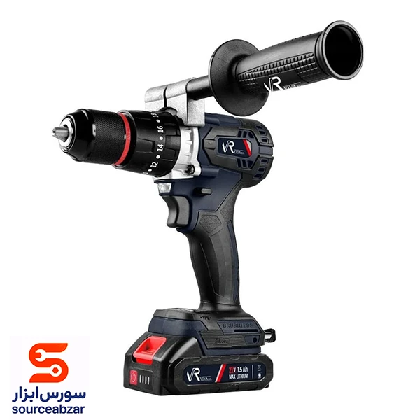دریل پیچ گوشتی چکشی شارژی براشلس ویوارکس 21 ولت مدل VR2102BL دو باتری