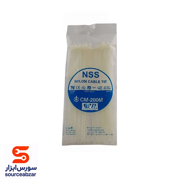 بست کمربندی سفید 20 سانتی‌متری NSS