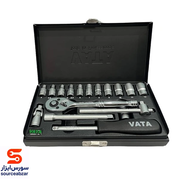 جعبه بکس 17 عددی درایو 1/4 واتا