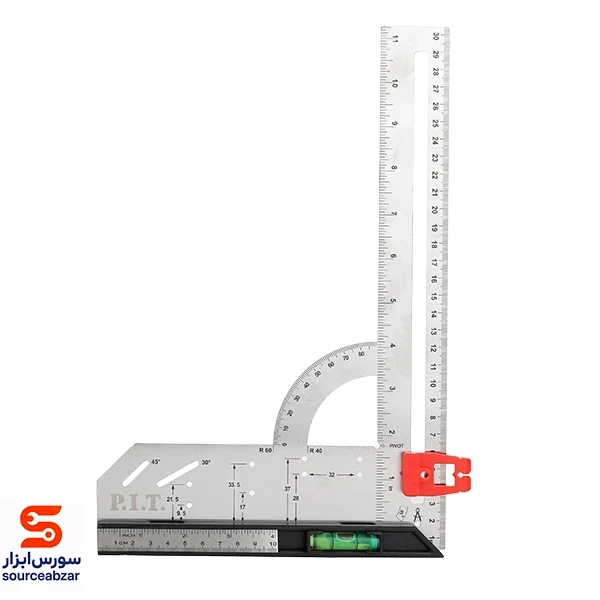 گونیای نقاله‌ای مهندسی 30 سانتی متری hsqr03-0300 پی ای تی (p i t)