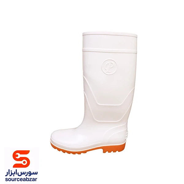 چکمه پلاستیکی سفید ساق بلند سایز 45